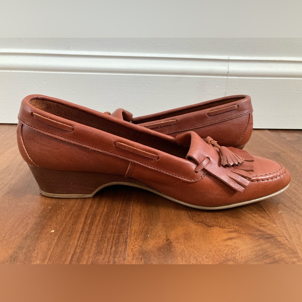 Maine Woods Heeled Leather Moccasins 10 Narrow - Picture 6 of 8